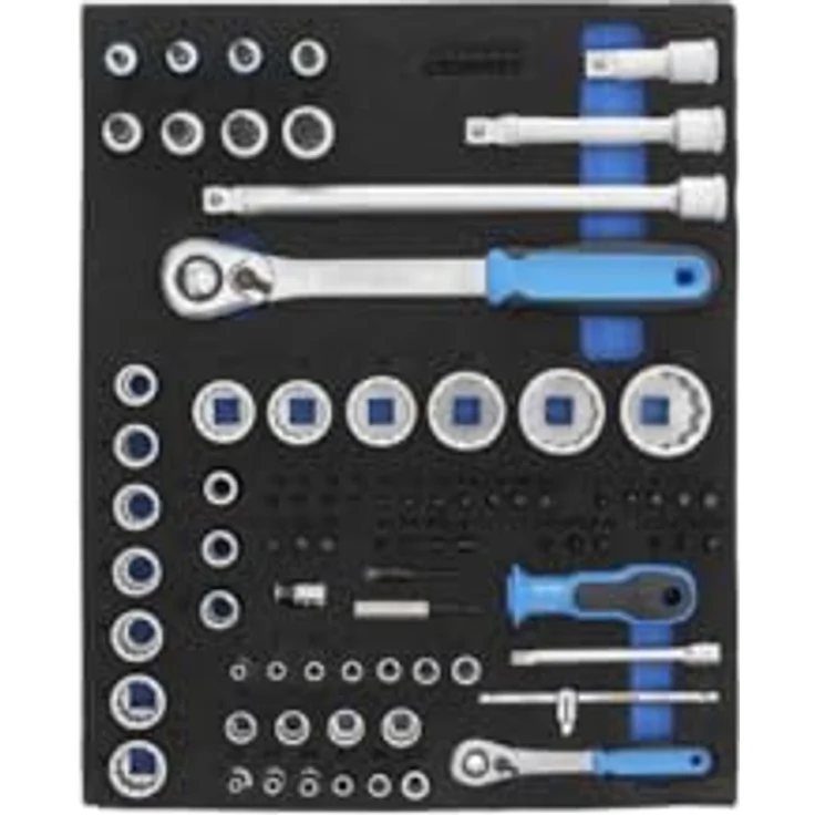 Gedore TS-308 2956535, 308-teiliges Werkzeugset mit 2-farbigen Schaumstoffeinlagen und umfassendem Werkzeugsortiment – Bild 2