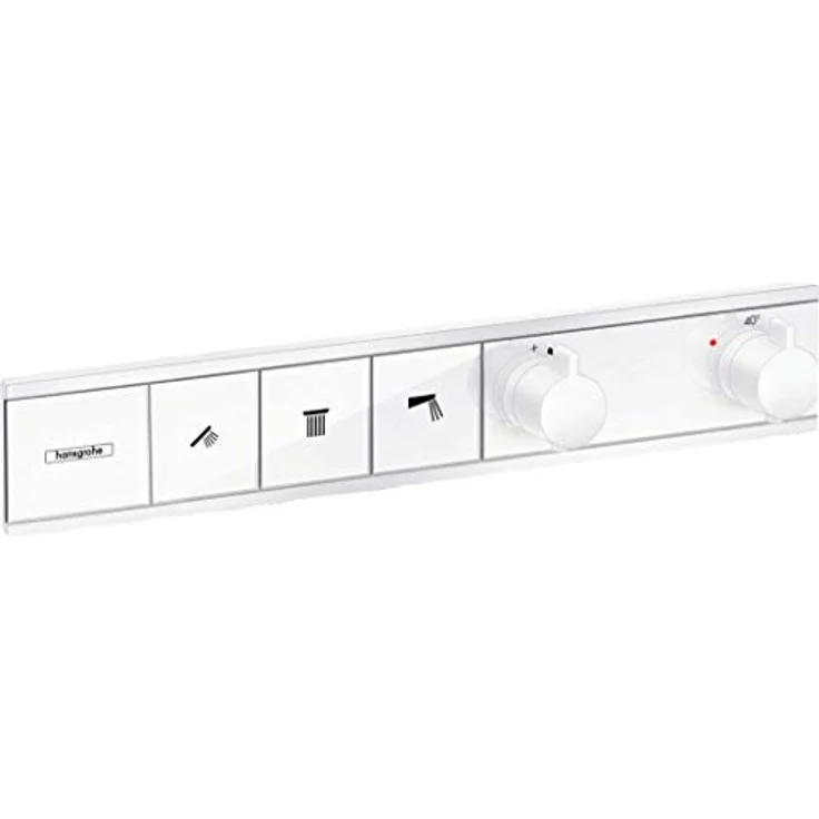hansgrohe Unterputz Thermostat RainSelect (für 3 Funktionen) Mattweiß – Bild 1