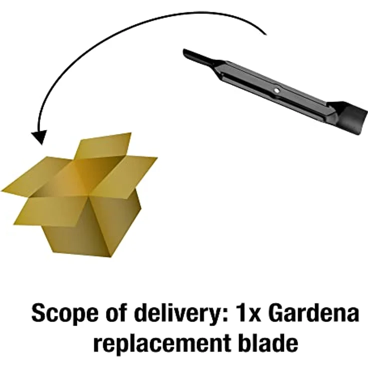 GARDENA Ersatzmesser: Rasenmäher-Messer für Elektro-Rasenmäher PowerMax 32 E, gehärteter Stahl, pulverbeschichtet, original GARDENA-Zubehör (4080-20) – Bild 3