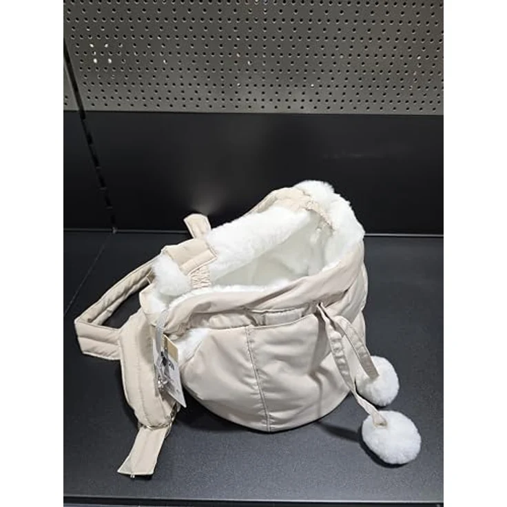 Flamingo Fronttasche Cuddi, Hunde-Transporttasche in beige mit verstellbarer Kurzleine und abwaschbarem Innenraum, max. Tragegewicht 4 kg – Bild 9