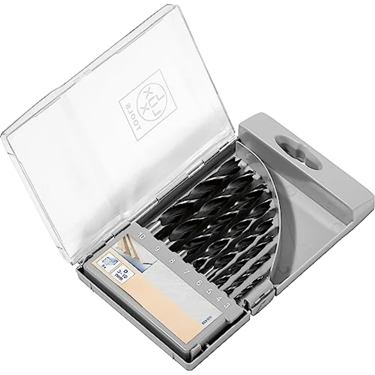LUX Holzspiralbohrer-Set 553055 8-teilig Ø 3 mm - 10 mm | Hochwertige Spiralbohrer für Weichholz und Hartholz mit geschliffener Zentrierspitze und robuster Stahlfertigung – Bild 2