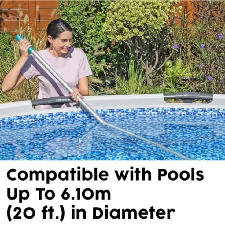 Bestway® Poolpflege-Set AquaSurge™ mit akkubetriebenem Poolsauger, Kescher und Poolbürste für Poolgrößen bis 610 cm, kabellos mit USB-Aufladung – Bild 3
