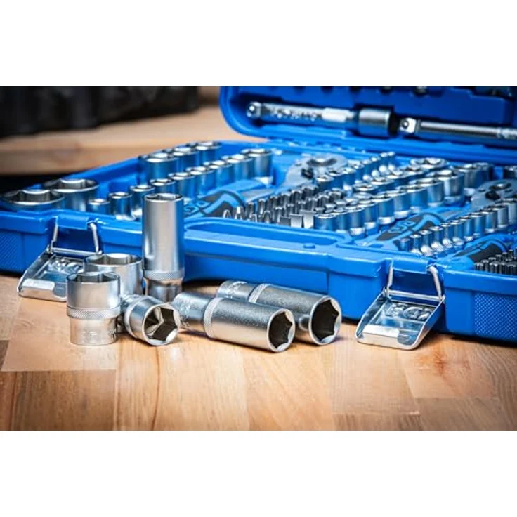 BGS technic Bohrer- und Bitset 2292, umfangreiches Set mit 72-Zähne Umschaltknarren und verschiedenen Steckschlüssel-Einsätzen für vielseitige Anwendungen – Bild 4