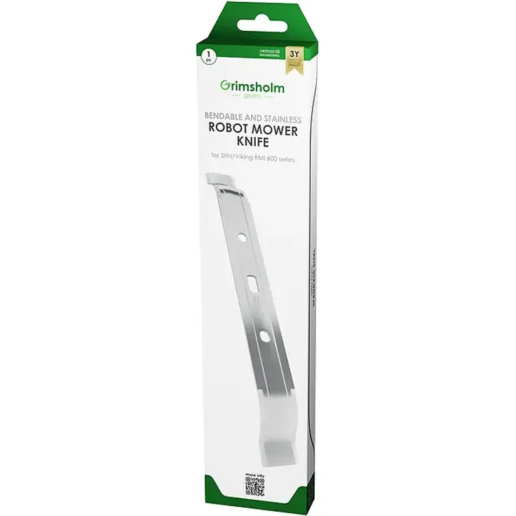 Grimsholm Green Ersatzmesser für Mährobotermotoren, 28 cm aus nachhaltigem Federstahl, passend für Stihl/Viking Serie 600, 1 Stück