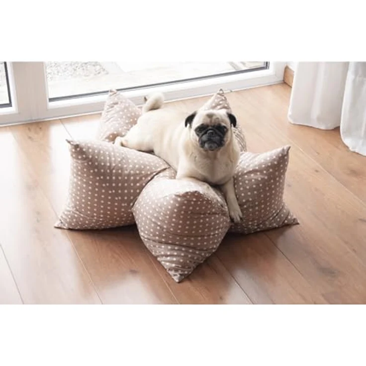 Aumüller Sternenkissen Dots Beige - 85 cm - Liegekissen für Hunde und Katzen - Preisvergleich – Bild 3