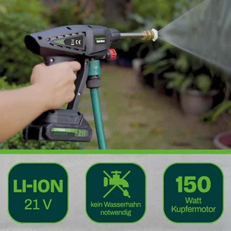 Hammersmith HydroBlast Hochdruckreiniger (Akkubetrieb, 21V Lithium-Ionen-Akku) - Preisvergleich – Bild 4