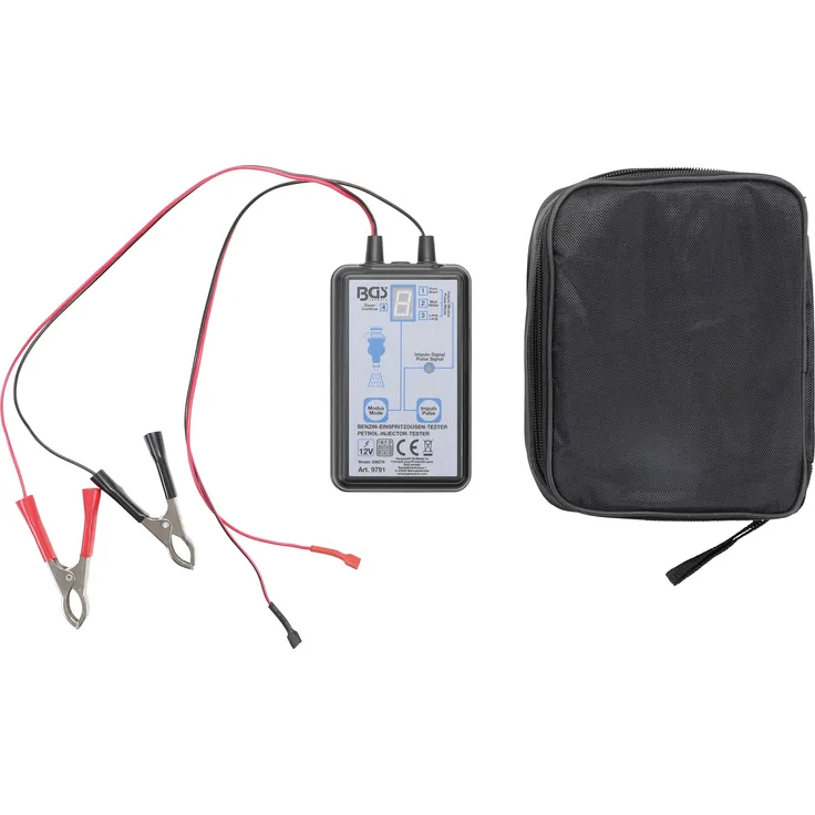 BGS Benzin-Einspritzdüsen-Tester, Multimeter mit vier Impulsmodi zur Diagnose von 12V Einspritzdüsen
