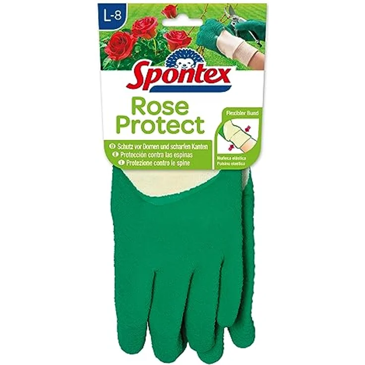 Spontex Protect Gartenhandschuhe, extra robust für Dornen und Hecken, mit Naturlatexbeschichtung, Größe L, 1 Paar - Preisvergleich – Bild 2