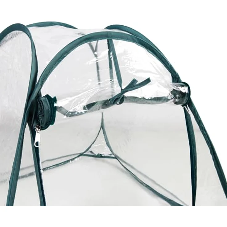 Spetebo Mini Pop-Up Folien Gewächshaus - 60 x 60 cm - Kleines Pilz Gemüse Treibhaus - Folien Frühbeet Pflanzen Schutz Zelt – Bild 3
