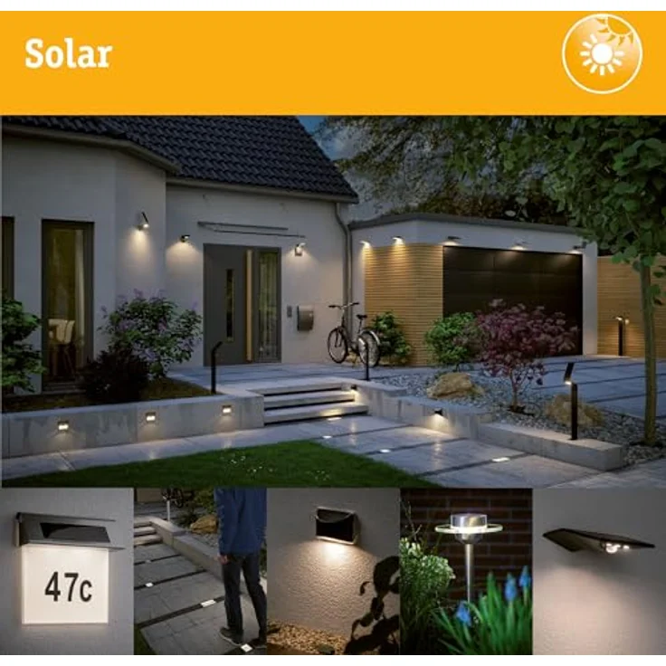 Paulmann Outdoor Solar Hausnummer 2 3000K IP44 Akku wechselbar – Bild 15