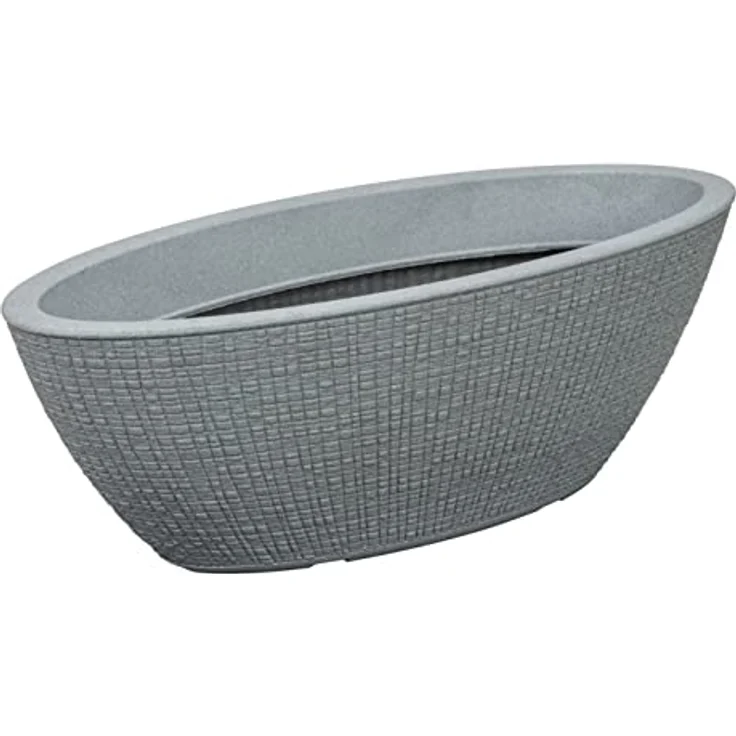 Scheurich Barceo Jardiniere 60, Pflanzschale/Blumentopf/Pflanzenschale, oval, hergestellt mit recyceltem Kunststoff, 10 Jahre Garantie, für den Außenbereich – Bild 3