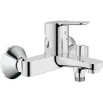 GROHE Einhand-Wannenbatterie BauEdge 23334, inkl. Rückflussverhinderer, Wandmontage, chrom