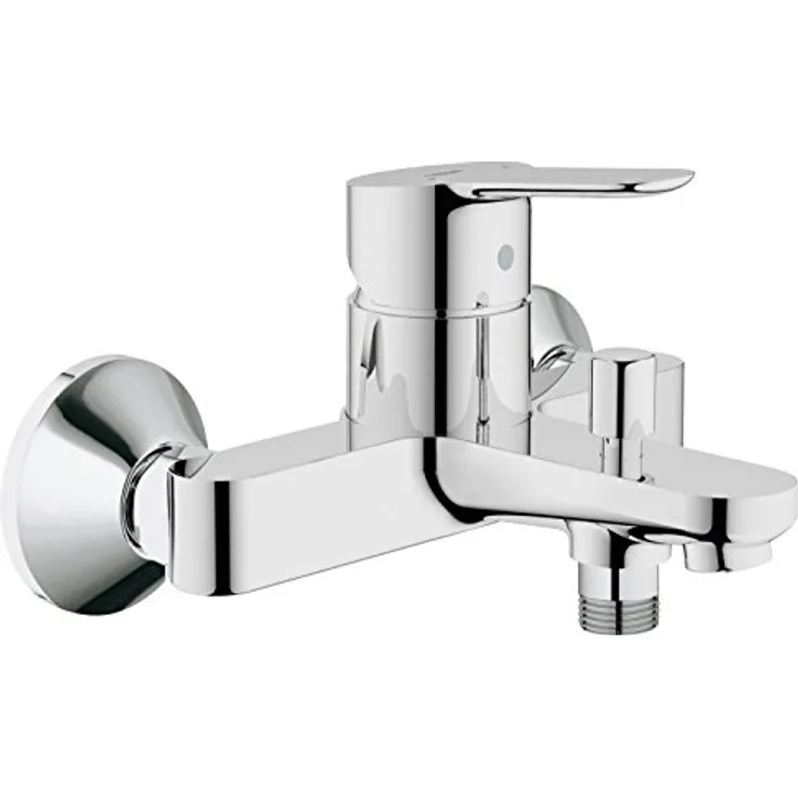 GROHE Einhand-Wannenbatterie BauEdge 23334, inkl. Rückflussverhinderer, Wandmontage, chrom