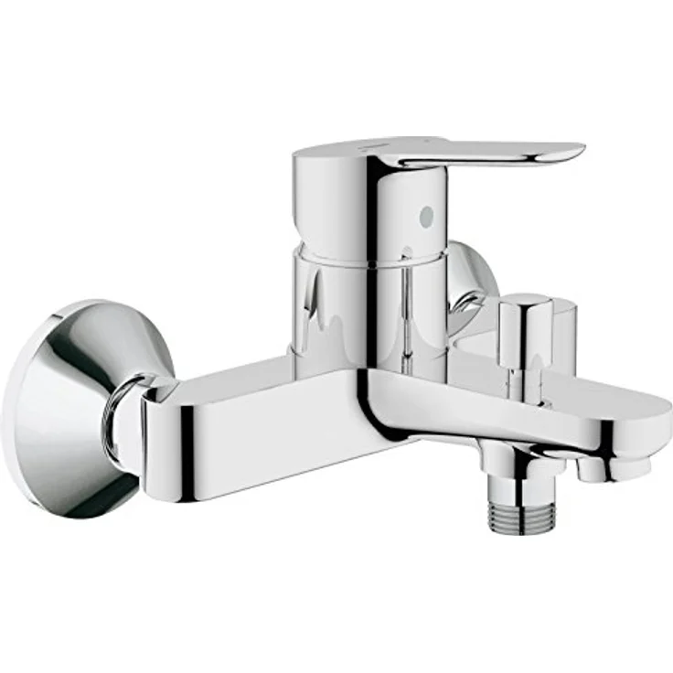 GROHE Einhand-Wannenbatterie BauEdge 23334, inkl. Rückflussverhinderer, Wandmontage, chrom – Bild 1