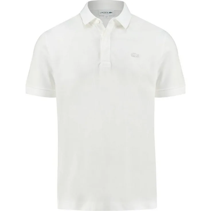 Lacoste Poloshirt Herren Poloshirt PARIS Regular Fit Kurzarm (1-tlg) in Unifarbenem Baumwoll-Piqué mit Logostickerei, kurzem Seitenschlitze am Saum