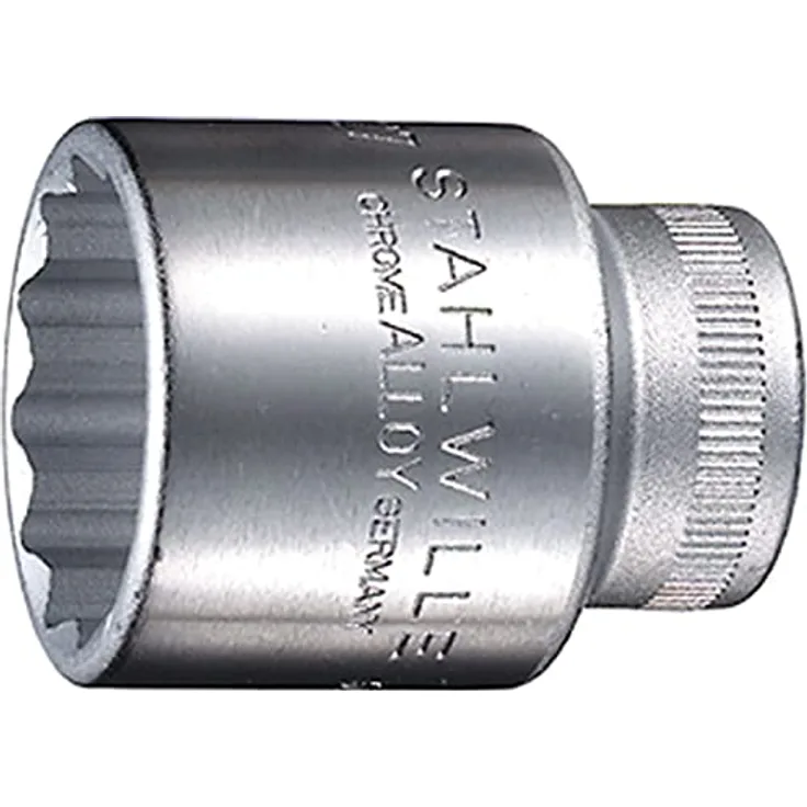 Stahlwille Bit- und Steckschlüsselset 1/2″ Steckschlüsseleinsatz 13 mm, Hochleistungsstahl verchromt, DIN 3124, ISO 2725-1