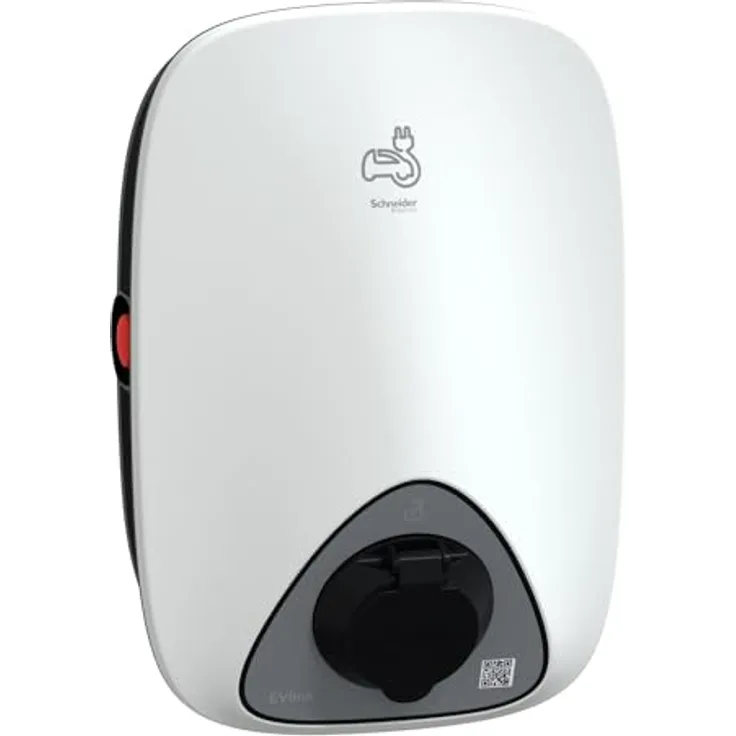 Schneider Electric EVLINK Home SMART Wallbox 11KW - T2 Steckdose, Ladestation für Elektrofahrzeuge, Works with Wiser, 6mA Erkennung, IP55, IK10