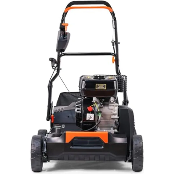 FUXTEC Vertikutierer 3in1 FX-BV240 4-Takt-Motor 4,1kW 18 Messer und 24 gefederte Krallen Front-Tragegriff und 45L Fangkorb