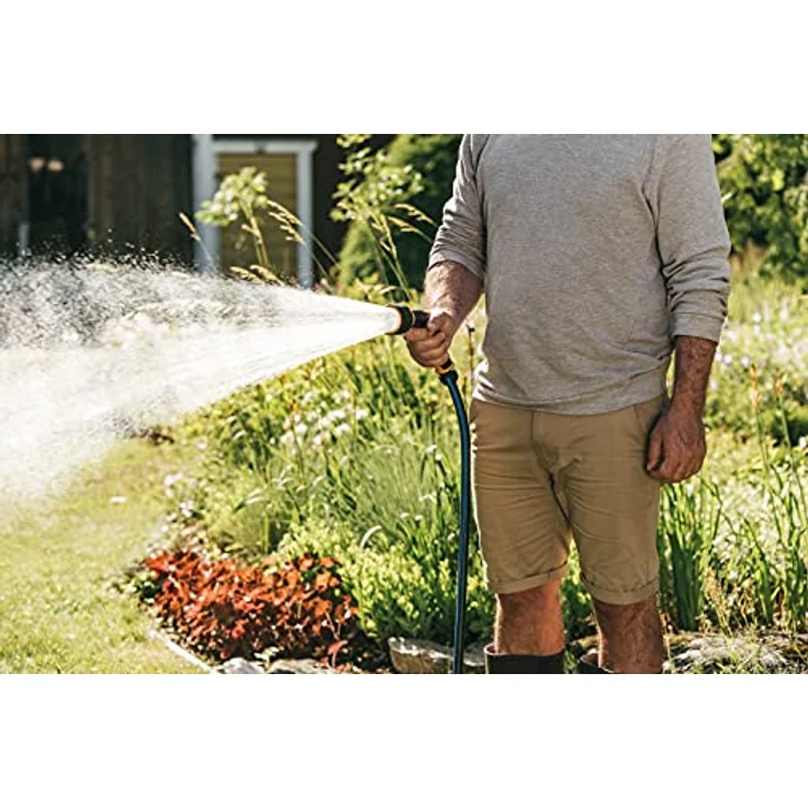 Fiskars Sprühpistole, Gartenbrause mit 3 Funktionen: Strahl-, Brause- und Nebel-Sprühbild, stufenlos einstellbar, ergonomischer SoftGrip-Griff, frostbeständig, Universalanschluss – Bild 4