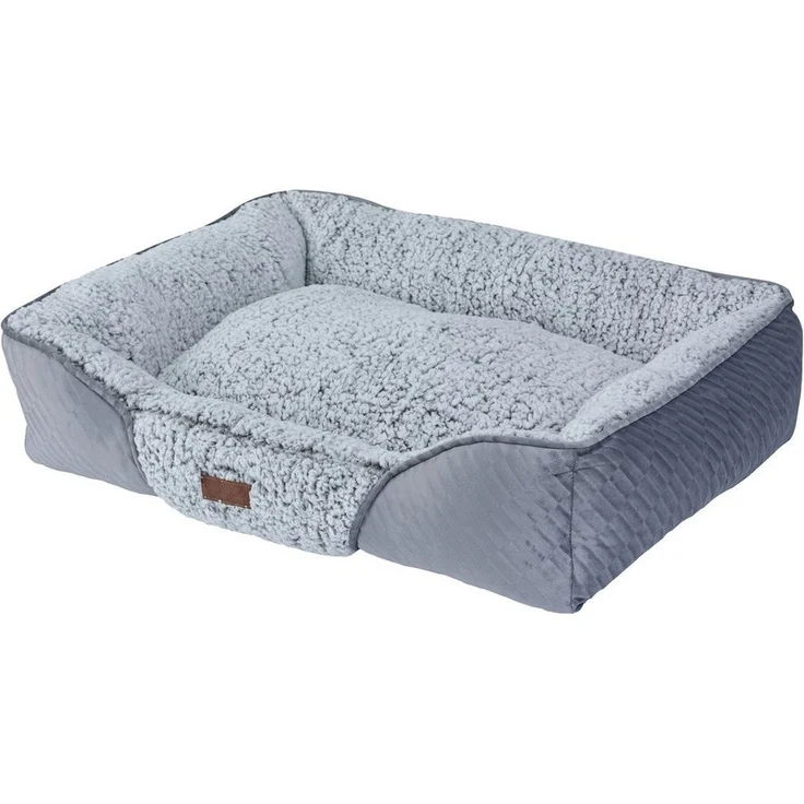 OTTO Tierbett Schecker Quapas! - Selbstwärmendes Hundebett, Plüsch, verschiedene Größen, Trendfarben Hellgrau und Zimt
