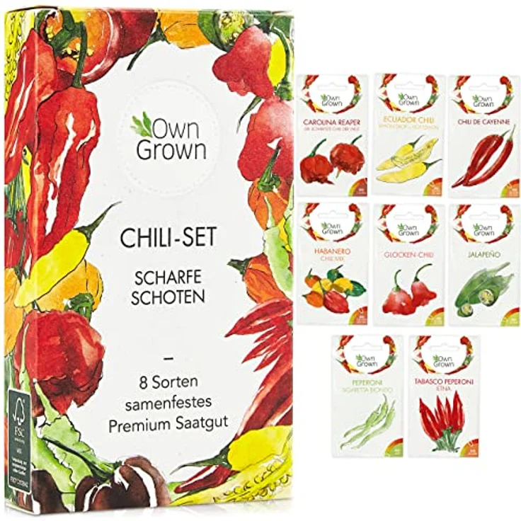 Chili Samen Set Mit 8 Sorten Chilisamen Für Garten Und Balkon Chilisortiment – Bild 2