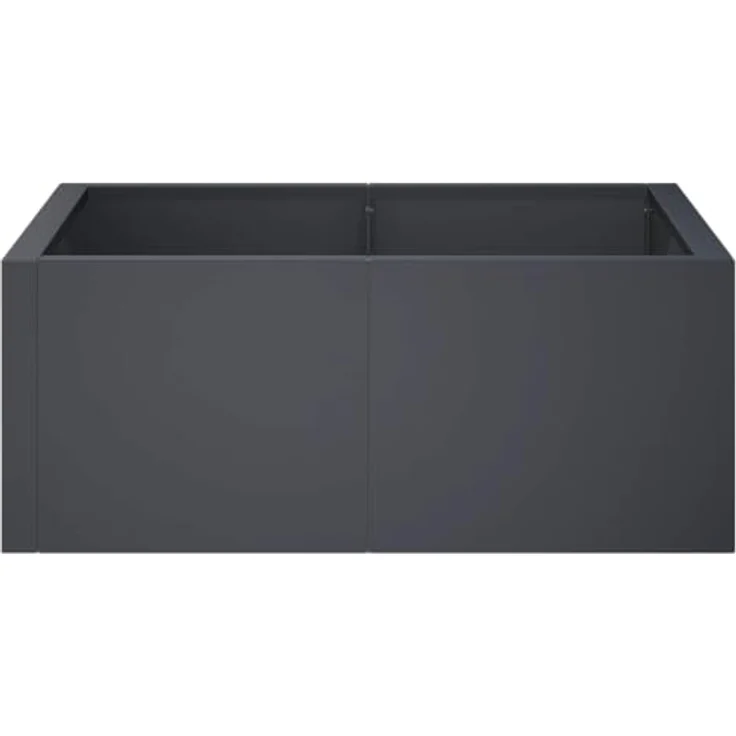 vidaXL Beetumrandung Stützmauer, 4 Eckstützmauern aus Stahl, wetterbeständig, anthrazit, 100 x 100 x 30 cm – Bild 7