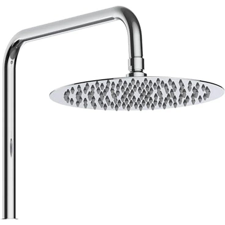 MARWELL Duschsäule chrom, Duschsystem mit mechanischer Armatur, verstellbarer Duschstange 880–1180 mm, Messing Handbrause und Regendusche – Bild 3