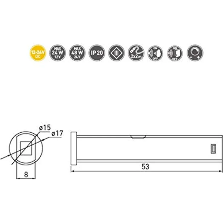 Einbau - Mini-Sensor SO1 schwarz schaltet bei Türbewegung oder Handbewegung, Schaltabstand 3-5 cm, IR Bewegungsmelder von SO-TECH® – Bild 2