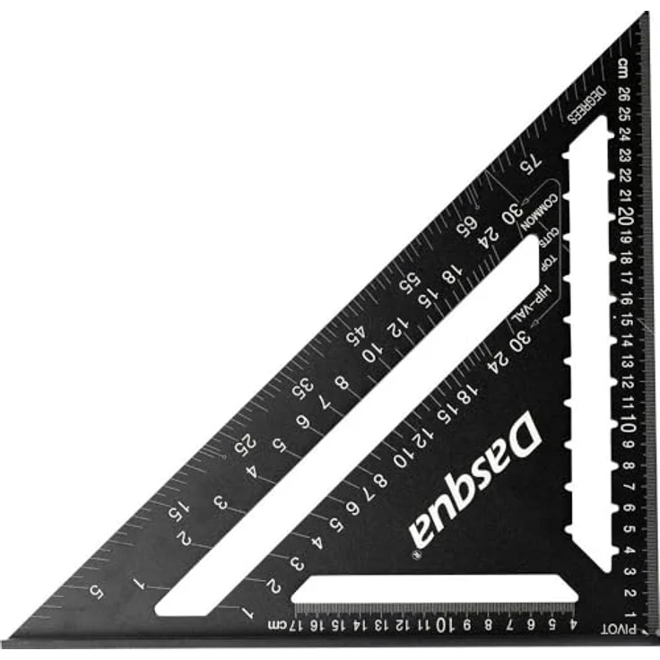 Dasqua Winkelmesser Professioneller Sparrenwinkel, 300 mm, Aluminiumgehäuse, CNC-gefräste Kanten – Bild 2