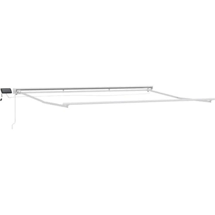 vidaXL Manueller Markisenrahmen mit integrierten LEDs, Creme, 5 x 3,5 m – Bild 7