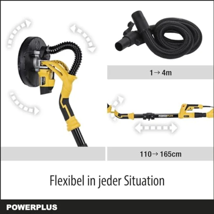 PowerPlus 2-in-1 Kombi-teleskop Trockenbauschleifer(710W), POWX0477 – Bild 2