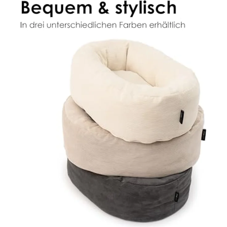 LucyBalu® Dinghy Katzenbett waschbar für kleine & große Katzen | Schlauchboot-Design | Polstermöbelqualität | Anthrazit – Bild 4