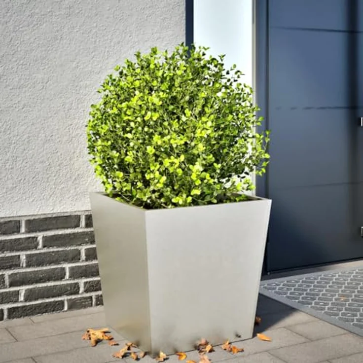 vidaXL Pflanzkübel 50x50x50 cm Edelstahl, rostbeständig und strapazierfähig, für Garten, Balkon und Terrasse – Bild 2