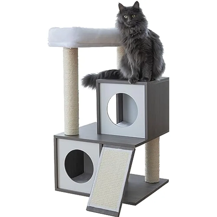 Kratzbaum Flair, weiß/grau, 48x44x86cm