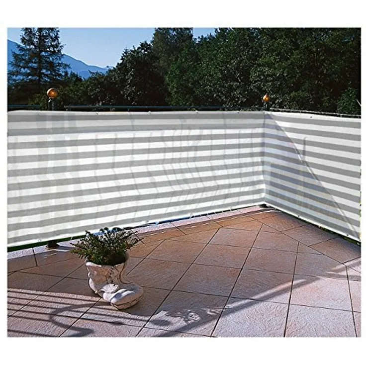 Floracord Balkonumrandung HDPE 0,90 x 5m, grau/weiß/mehrfarbig