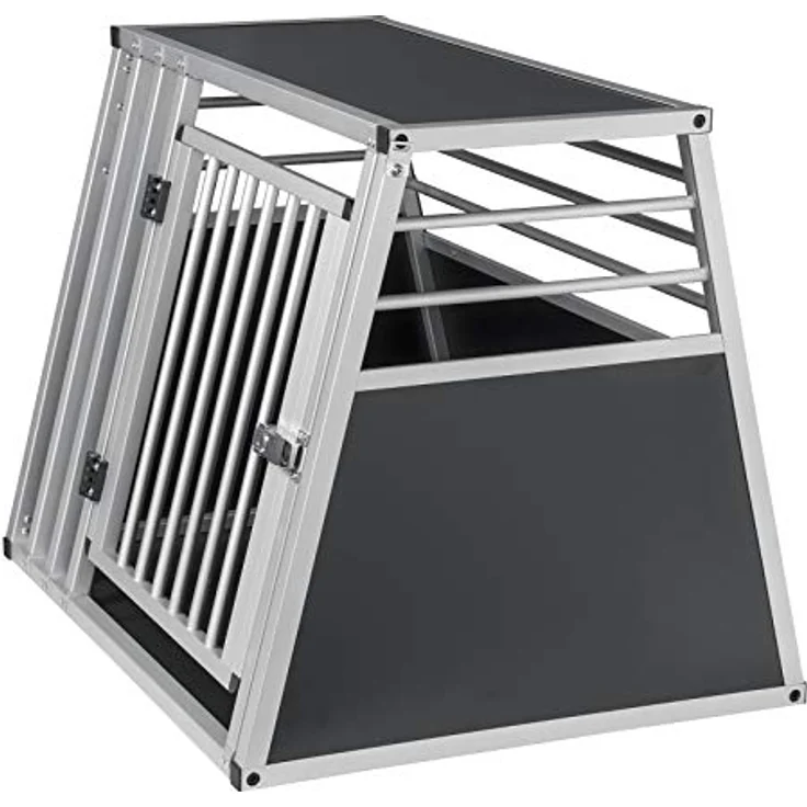 EUGAD Tiertransportbox, Alu Hundebox für große Hunde, Silber/Schwarz, Empfohlen für Husky, Samojede, etc. - Preisvergleich – Bild 6