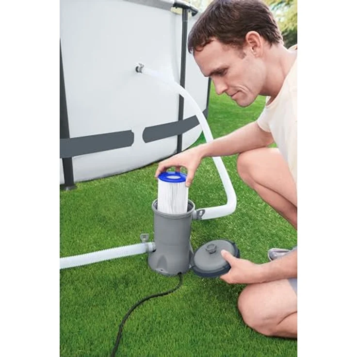 Bestway Flowclear Poolpumpe 2006L/h, Filtertyp II mit Zubehör zur Wasserreinigung – Bild 10