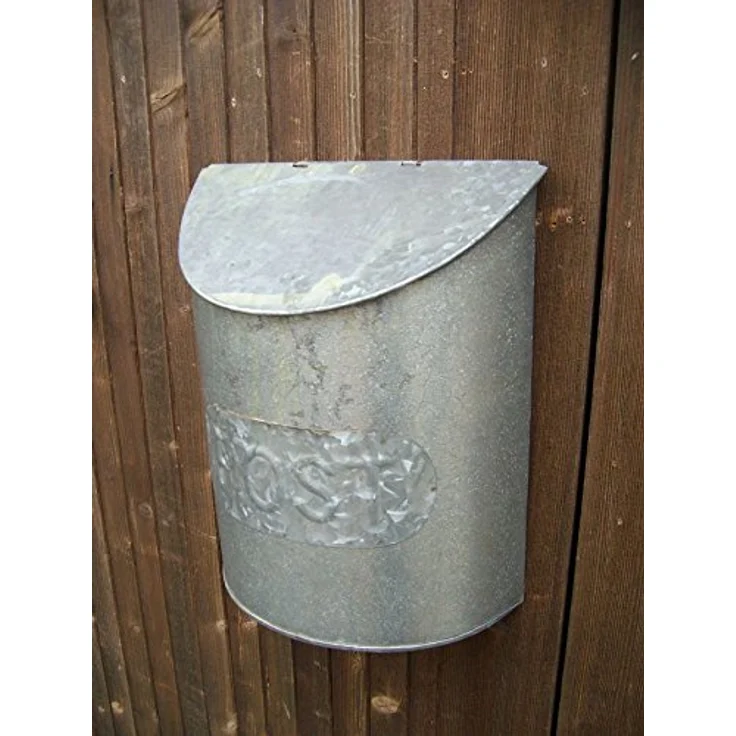 Dekorativer, praktischer Briefkasten Postkasten Eisen verzinkt grau – Bild 2