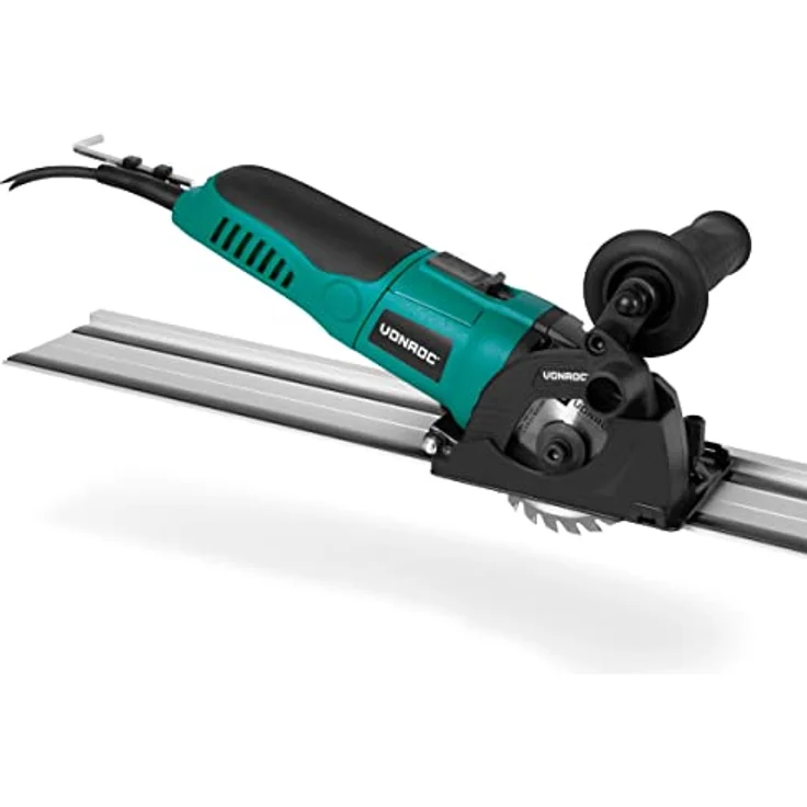 VONROC Mini-Kreissäge/Tauchsäge 500W – Ø85mm – Mit Führungsschiene – Variable Drehzahl – Inkl. 3 Sägeblätter – Bild 1
