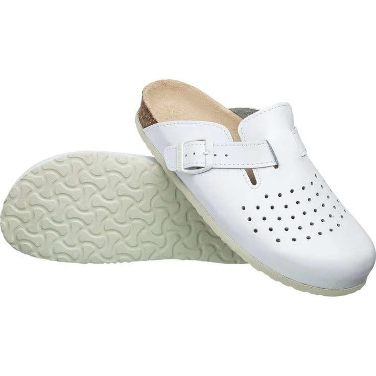 MediBut Praxisclog Berufsclogs Pflegeschuhe Koch Arztschuhe Berufsschuh Leder Clog Unisex BMKLAKORDZ, Holzschuhe für Lebensmittelindustrie, Gesundheitswesen und medizinische Dienstleistungen – Bild 1
