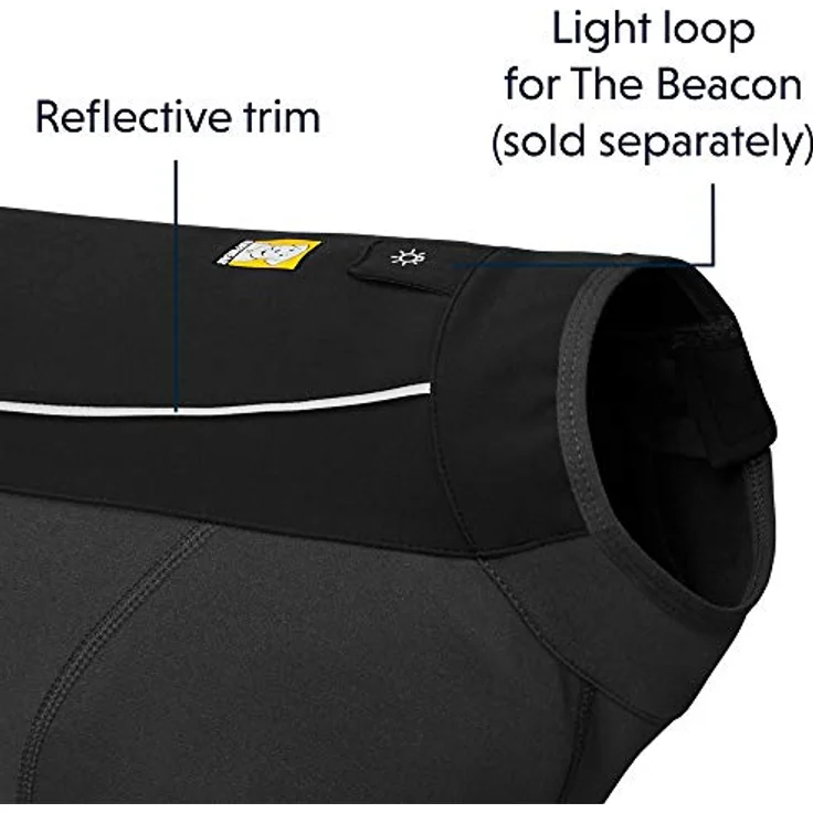 RUFFWEAR Cloud Chaser Jacket, Warmer, Wetterfester Hundemantel mit Ärmeln, Obsidian Black, XX-Small – Bild 5