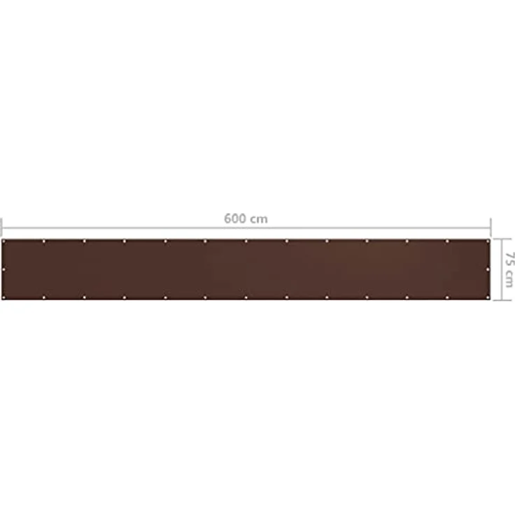 vidaXL Balkon-Sichtschutz Braun 75x600 cm Oxford-Gewebe – Bild 3