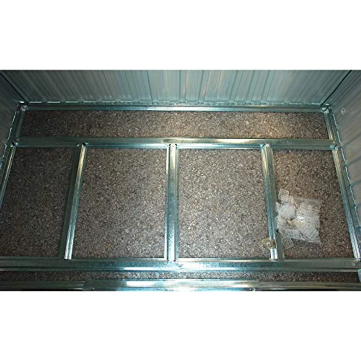 DEMA Metall Garten Gerätehaus Geräteschuppen Cardiff anthrazit 194x121x181 cm, lackiertes Ganzmetall Häuschen mit Pultdach und Belüftung – Bild 4