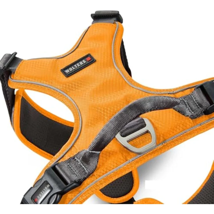 Wolters Active Pro Comfort Hundegeschirr, orange/anthrazit, waschbar, atmungsaktiv, reflektierende Nähte, individuell anpassbar – Bild 2
