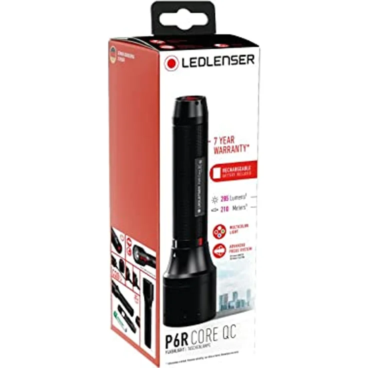 Ledlenser P6R Core QC Taschenlampe, Multicolor-LED mit 270 lm, 16.30 cm – Bild 6