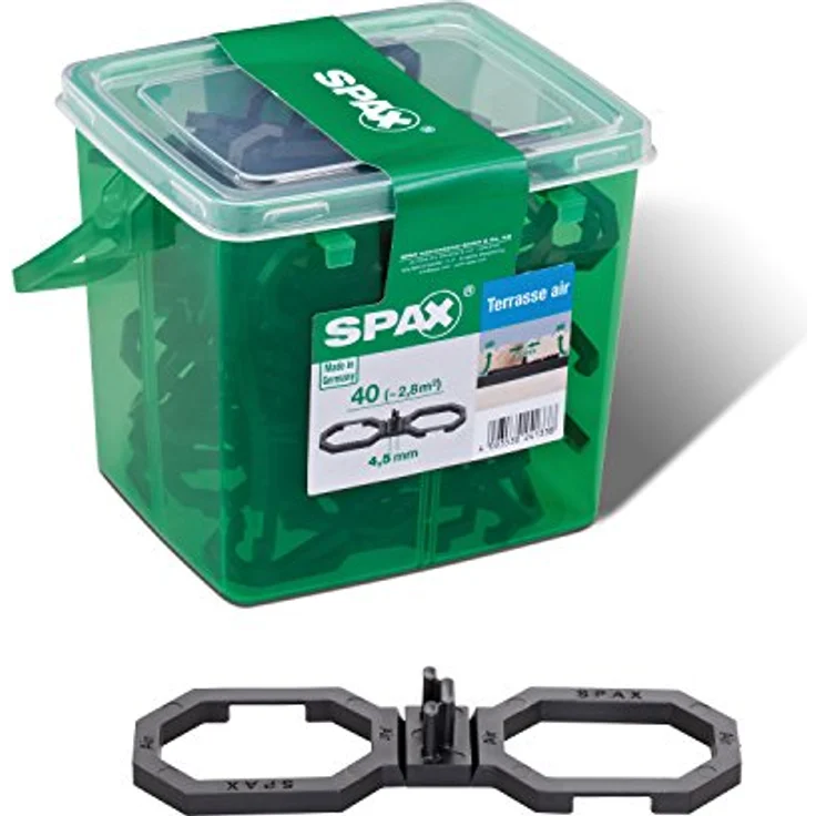 Spax Abstandhalter Air, 40 Stück Kunststoff, Höhe 4,5 mm für optimale Terrassendurchlüftung – Bild 1
