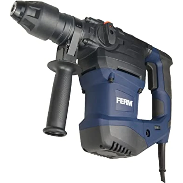 FERM Bohrhammer 1500W - Seiten-Handgriff - Bohren, Hammerbohren und Meißeln - Inkl. 3x SDS Plus Bohrköpfen und 2x SDS Plus Werkzeugköpfen – Bild 2