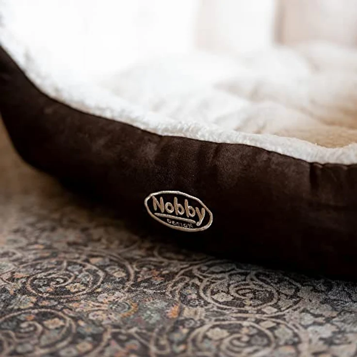 Nobby Komfort Bett TAIKA braun-wollweiß 86 x 70 x 24 cm – Bild 5