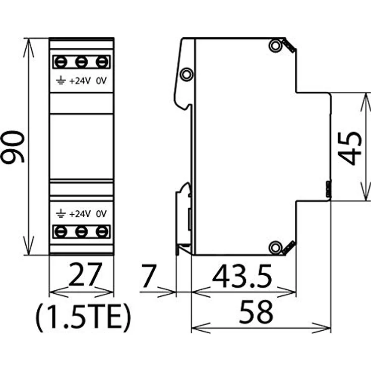 DEHN Kombi-Ableiter Blitzductor VT BVT AVD 24, Überspannungsableiter für Hutschienenmontage, 2 kA Blitzstoßstrom, 24 V Nennspannung – Bild 3
