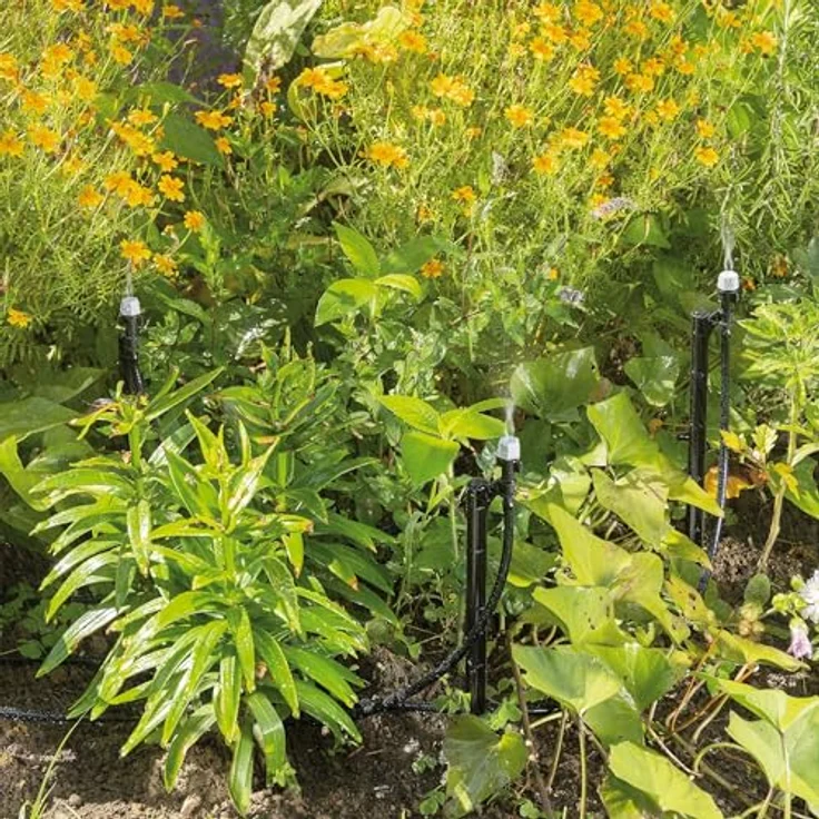 Esotec Solar Bewässerungssystem WaterSpray Professional, 20 Sprüher mit automatischem Bewässerungscomputer für Garten und Gewächshaus, umweltfreundlich und effizient, 101122 – Bild 4